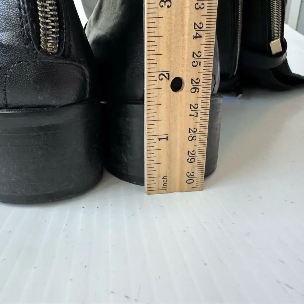Stelle Monelle over the knee fold down black leather riding boots size 39 / 8.5